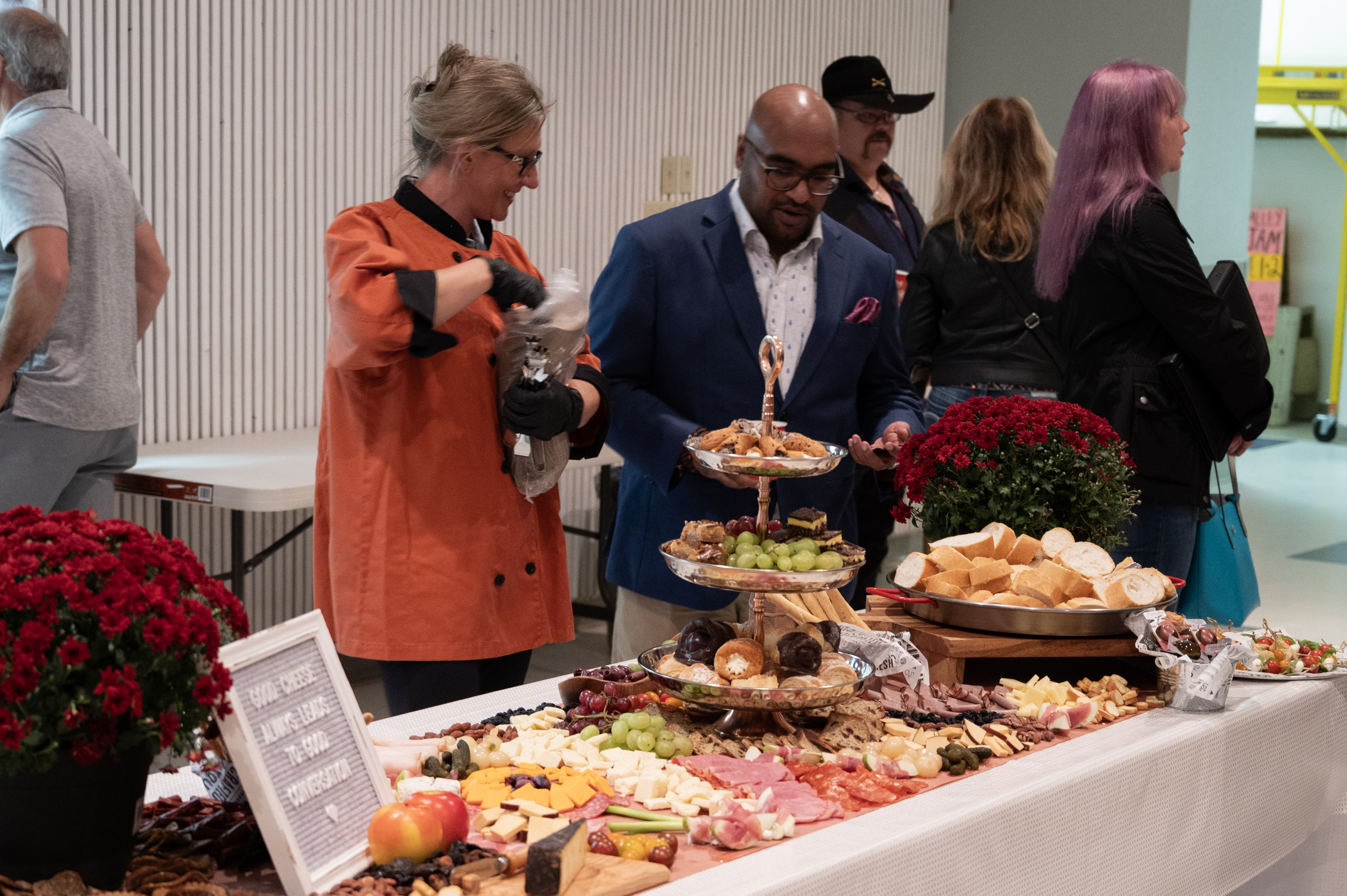 Back Forty Barbeque helping a guest at the Athabasca County Conference in 2019