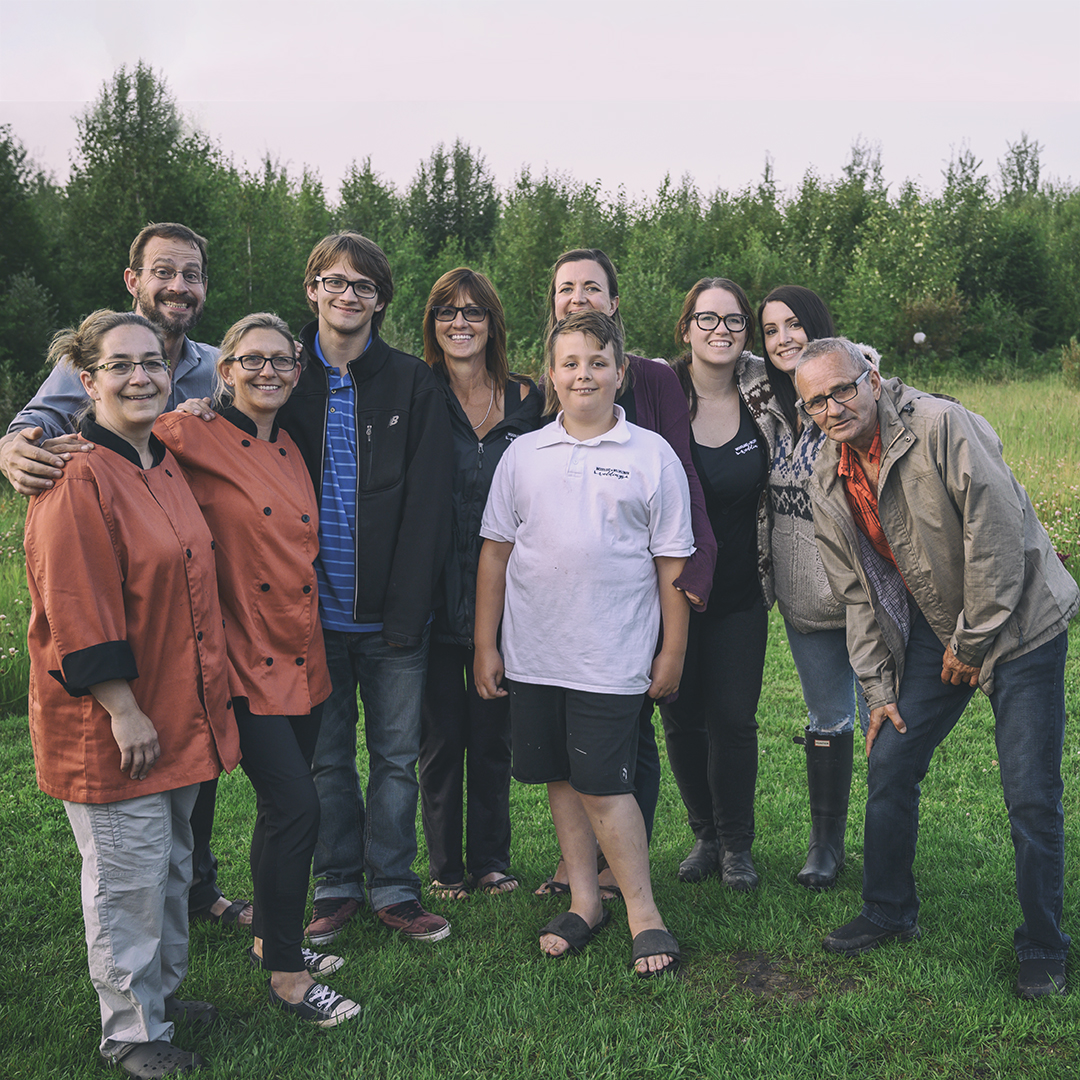 Back Forty Barbeque support staff behind the scenes at Woodland and Wildflower Weddings in 2019